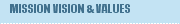 MISSION VISION & VALUES